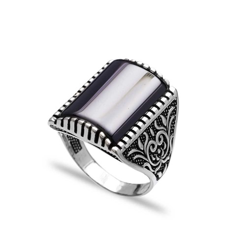 Onyx Authentic Men Ring Wholesale Handmade 925 Sterling Silver